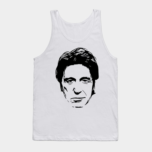 Al Pacino Stencil Artwork Tank Top by MarkRame